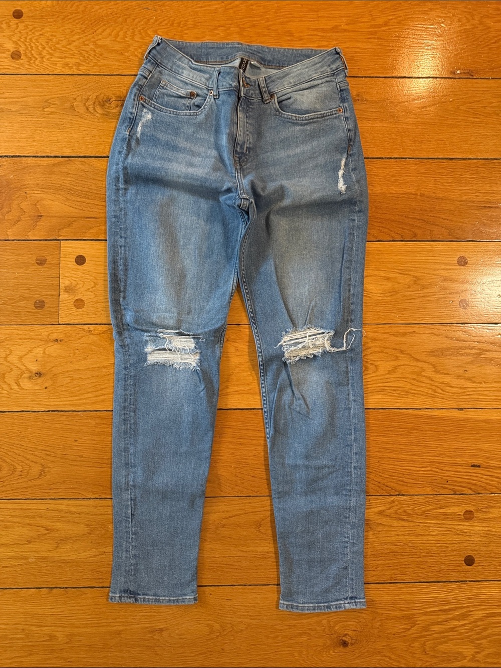 Divided Light Blue Distressed Skinny Jeans